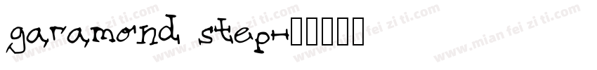 garamond step字体转换